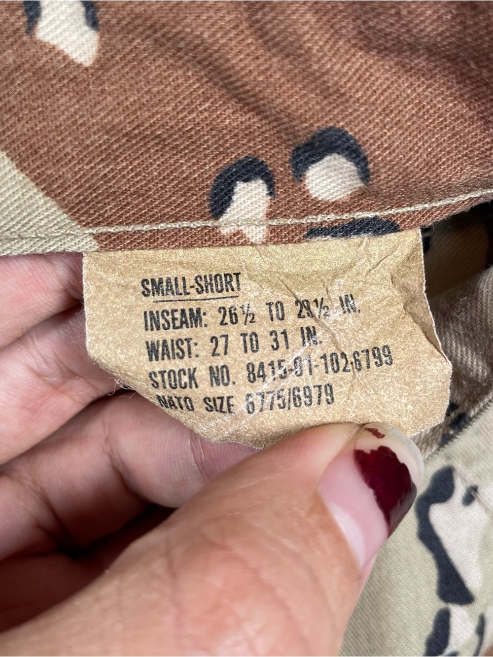 Vintage Chocolate Chip Desert Camo Military Cargo Pants Men's - Picture 6 of 9
